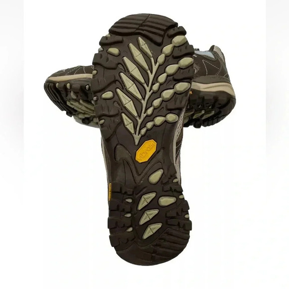 THE NORTH FACE GORE-TEX Hiking Shoes Heel Cradle Pro Size 7 Brown Tan Blue - Picture 7 of 10